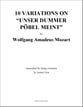 10 Variations on Unser dummel Poebel Meint Orchestra sheet music cover